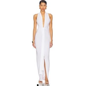 Norma Kamali White Backless Dress